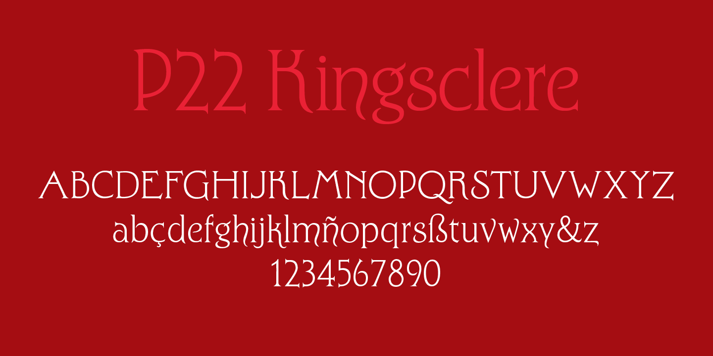 Example font P22 Kingsclere #5